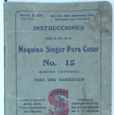 Antigüedades: INSTRUCCIONES MÁQUINA SINGER - 1922