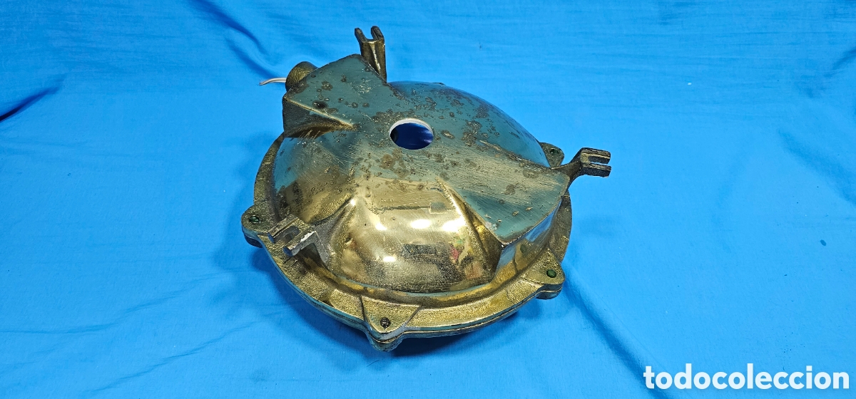 Antig&uuml;edades: BONITO APLIQUE DE BARCO EN BRONCE MACIZO Y CRISTAL - Foto 10