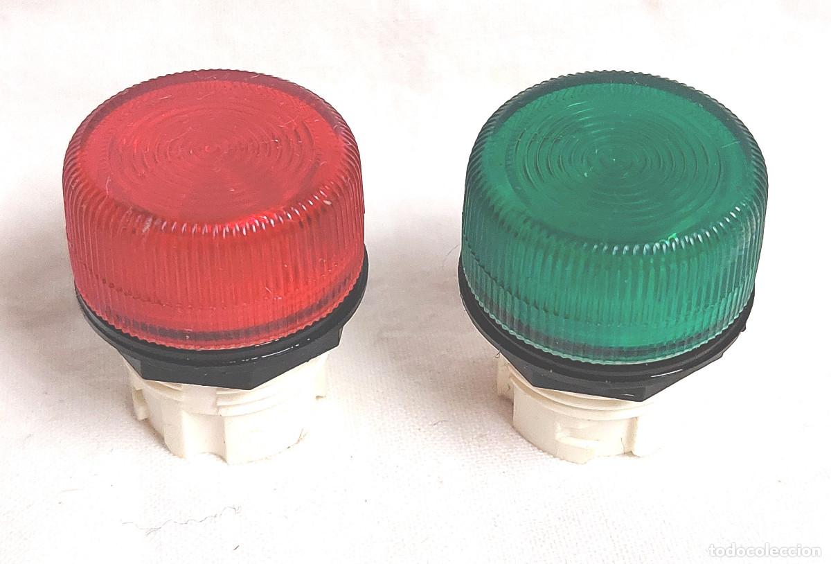 Antig&uuml;edades: Piloto Se&ntilde;al Verde y Rojo. Med. 30 cm - Foto 1