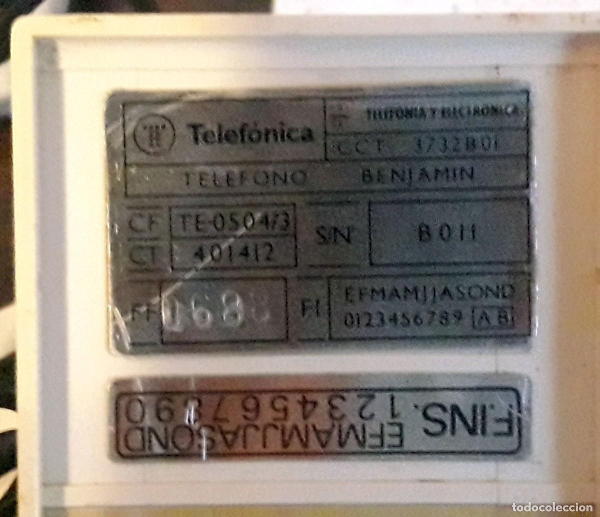 Tel&eacute;fonos: TELEFONO ANTIGUO MODELO BENJAMIN - Foto 5
