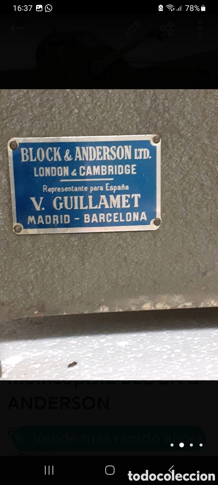 Antig&uuml;edades: Multicopista de MUSEO de alcohol BLOCK & ANDERSON LTD. - Foto 2
