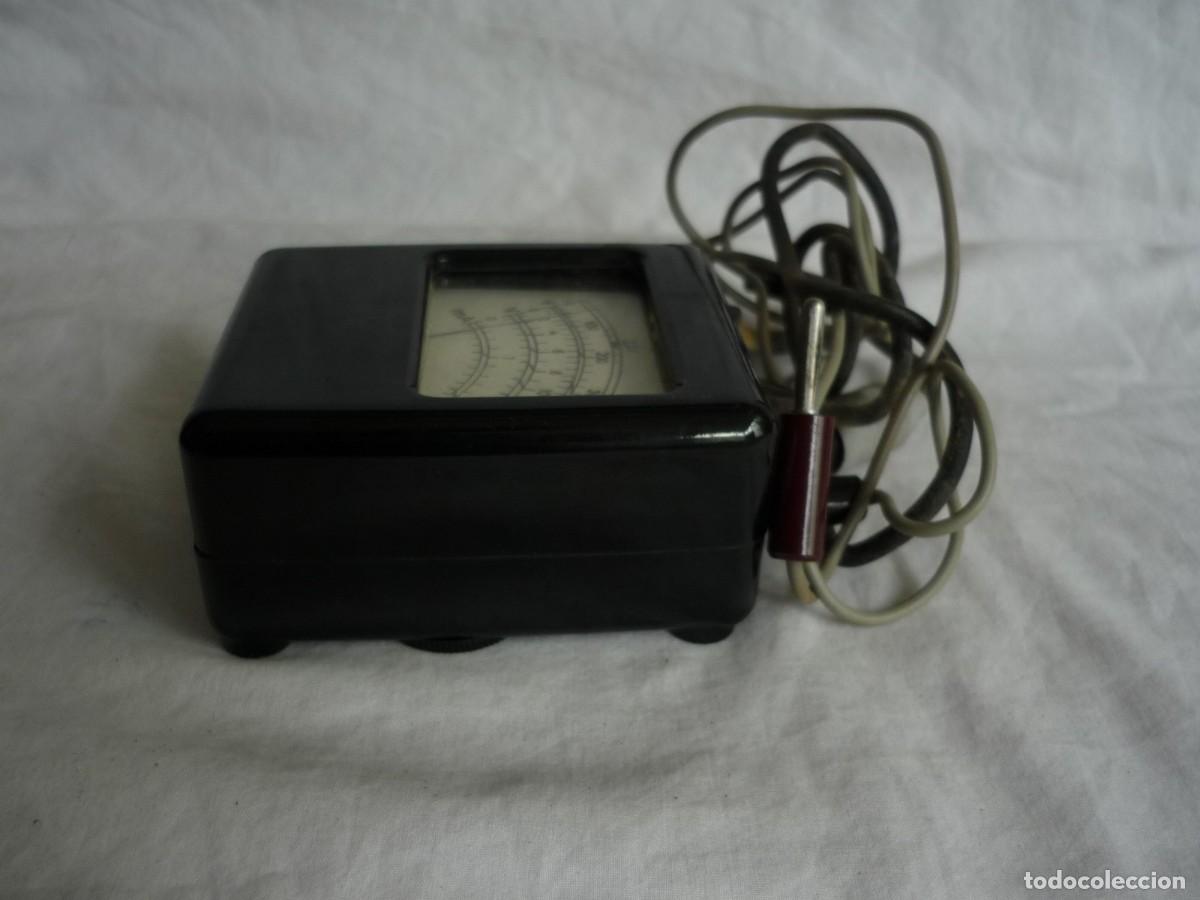 Antig&uuml;edades: Volt&iacute;metro de baquelita y funda de cuero - Foto 7