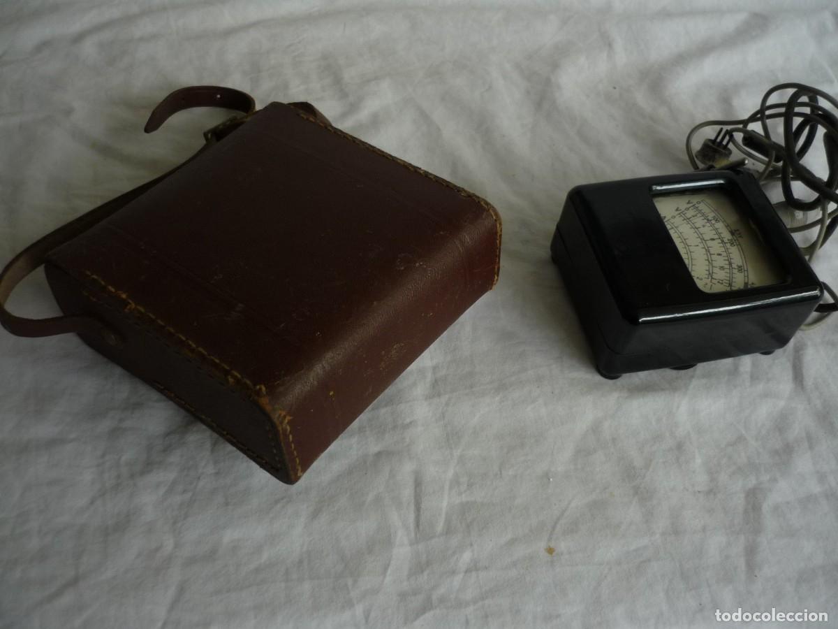 Antig&uuml;edades: Volt&iacute;metro de baquelita y funda de cuero - Foto 11