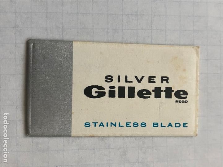 Antig&uuml;edades: Hoja de afeitar - Gillette Silver - con cuchilla - Foto 1