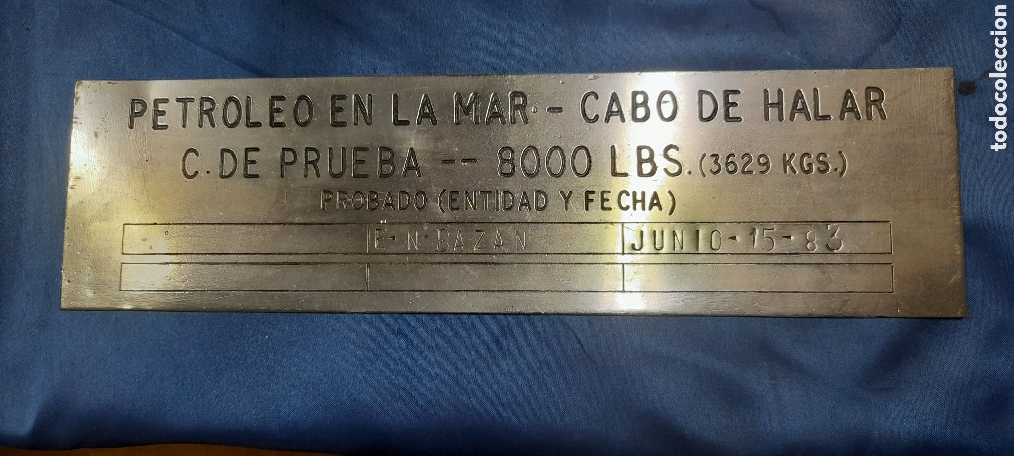 Antig&uuml;edades: Placa original de la Fragata Baleares - Foto 1