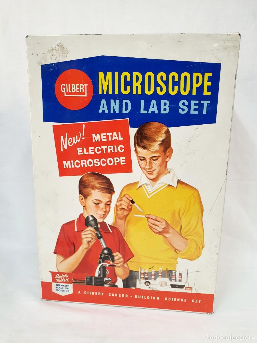 Antig&uuml;edades: Caja de microsc&oacute;pio Gilbert, USA a&ntilde;os 60. - Foto 1