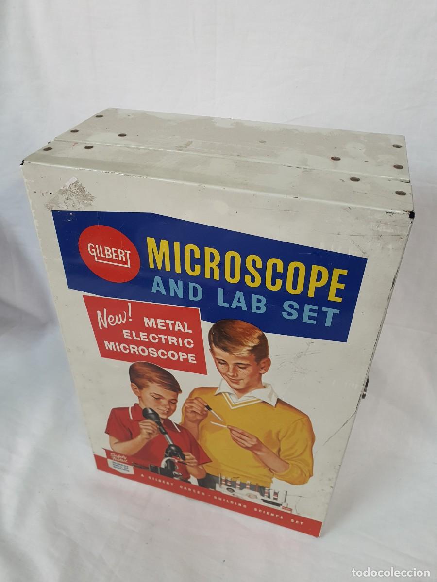 Antig&uuml;edades: Caja de microsc&oacute;pio Gilbert, USA a&ntilde;os 60. - Foto 2
