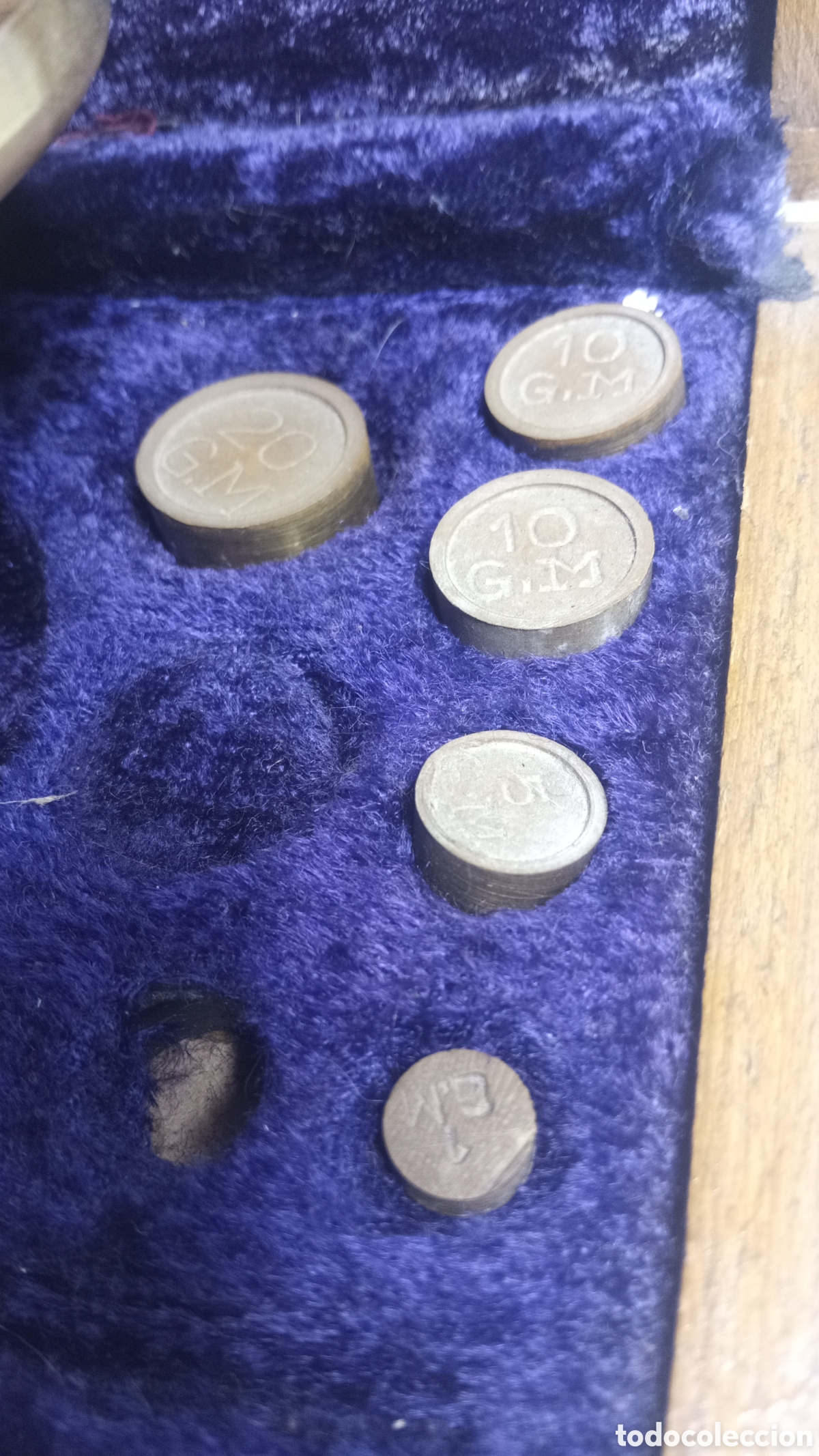 Antig&uuml;edades: antigua balanza de precisi&oacute;n para pesar oro - con estuche - Foto 12