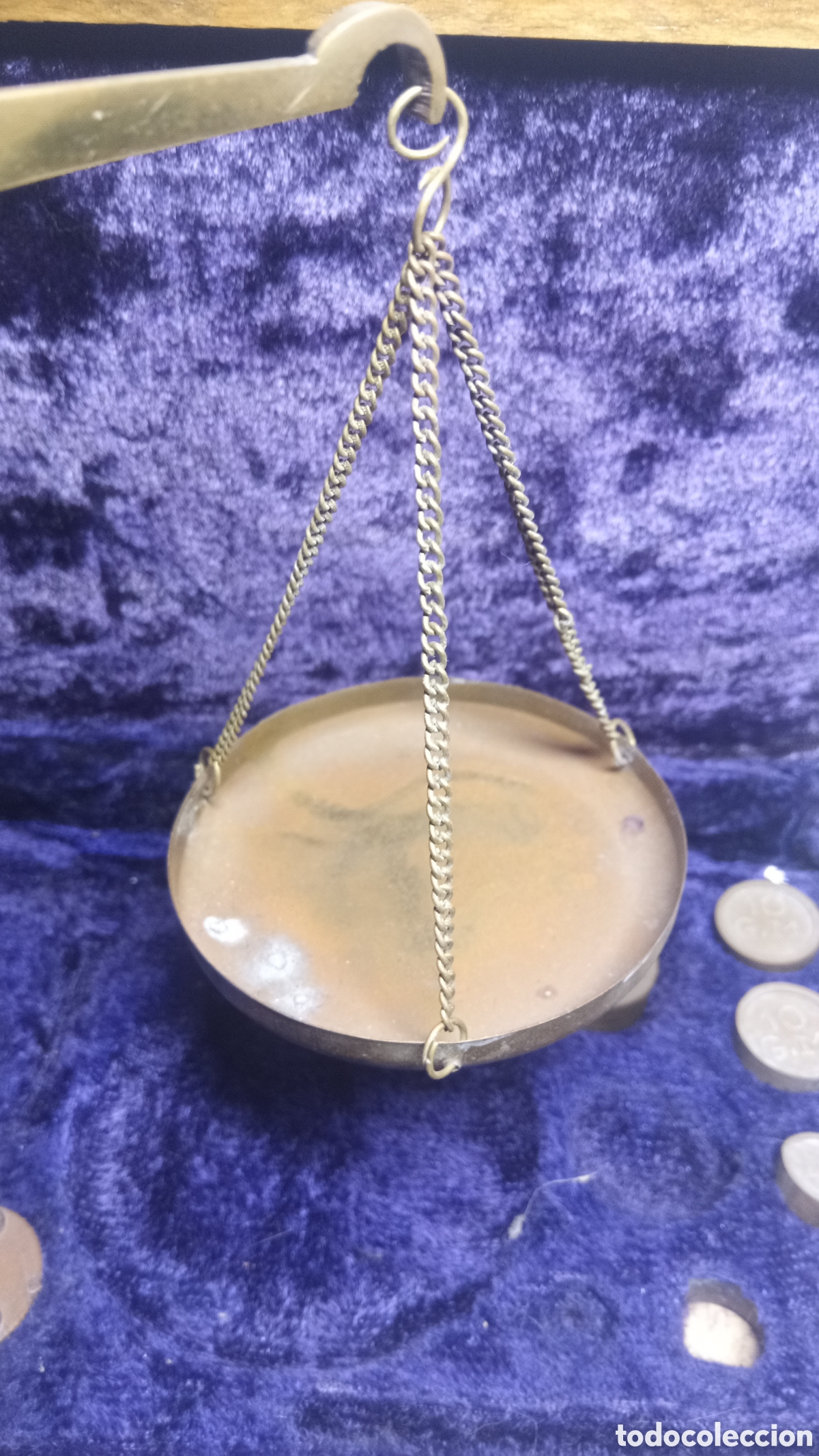 Antig&uuml;edades: antigua balanza de precisi&oacute;n para pesar oro - con estuche - Foto 13