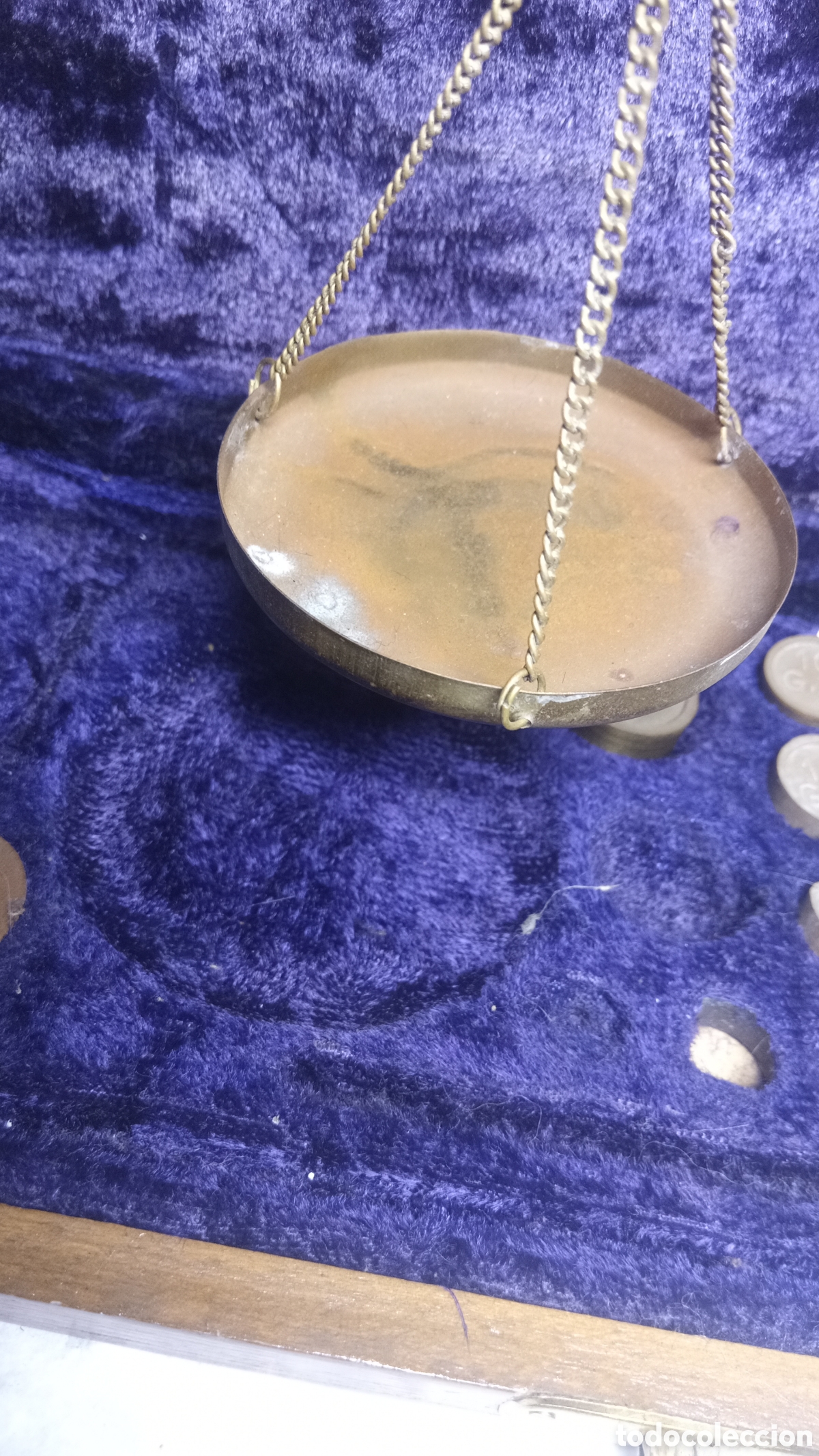 Antig&uuml;edades: antigua balanza de precisi&oacute;n para pesar oro - con estuche - Foto 14