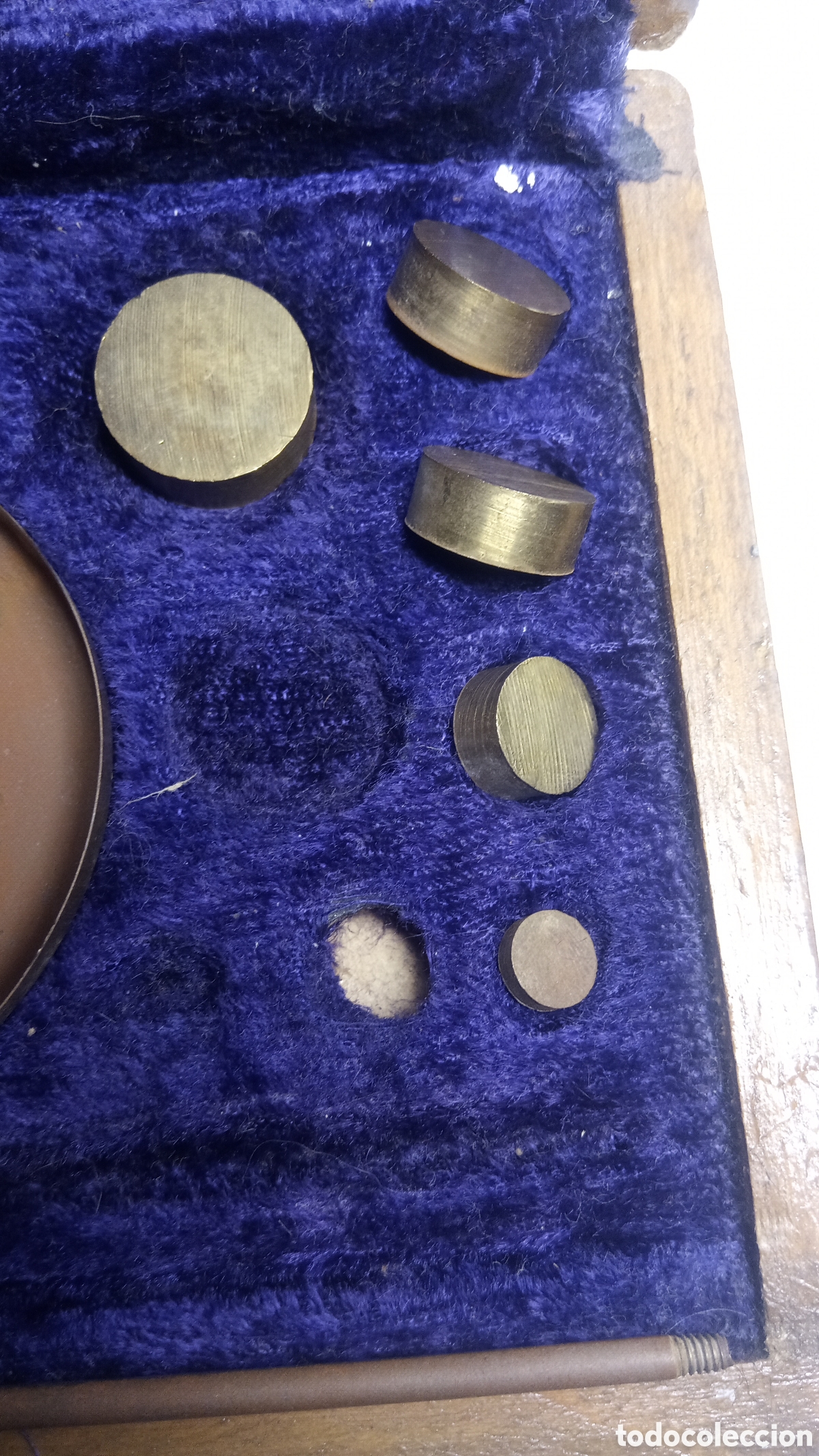 Antig&uuml;edades: antigua balanza de precisi&oacute;n para pesar oro - con estuche - Foto 10