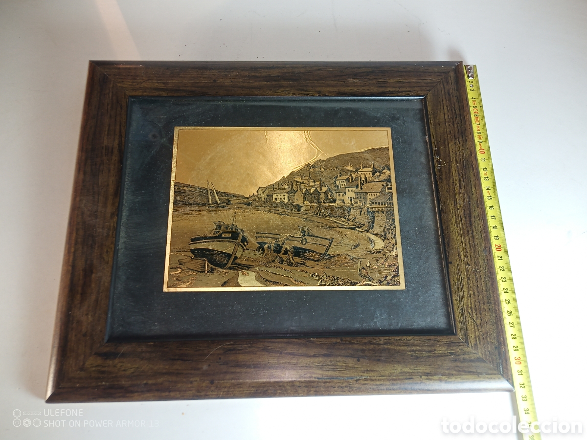 Antig&uuml;edades: Grabado marinero pan de oro - Foto 3