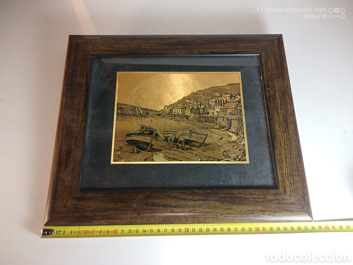 Antig&uuml;edades: Grabado marinero pan de oro - Foto 4
