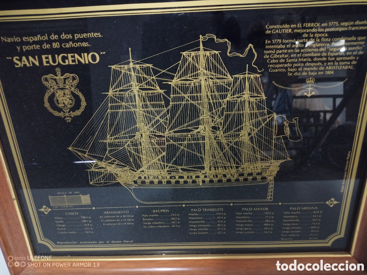 Antig&uuml;edades: Cuadro nav&iacute;o San Eugenio - Foto 2