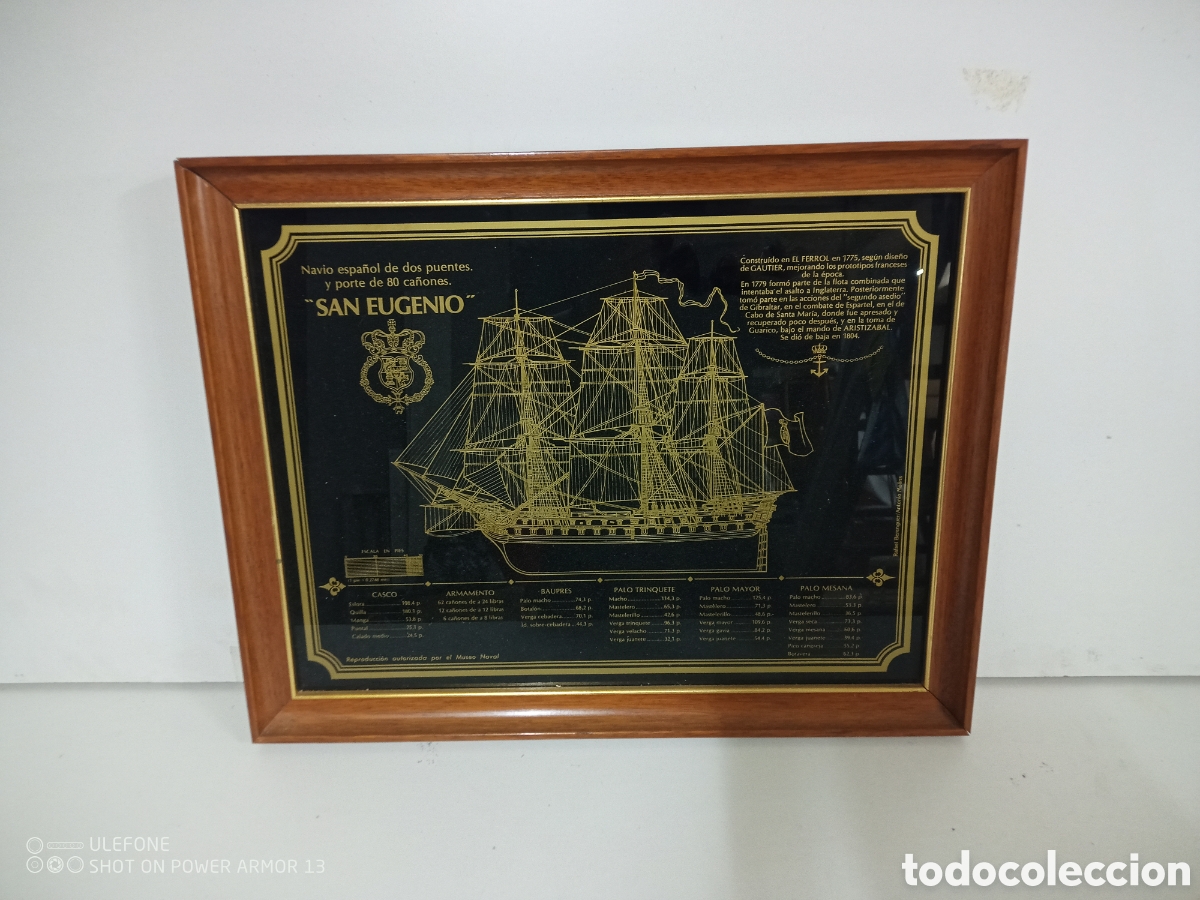 Antig&uuml;edades: Cuadro nav&iacute;o San Eugenio - Foto 1