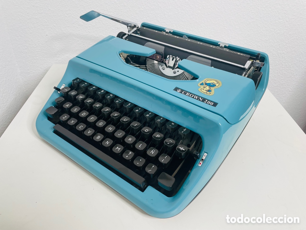 Antig&uuml;edades: Crown 200 Blue Smurf Typewriter Japan - Foto 3