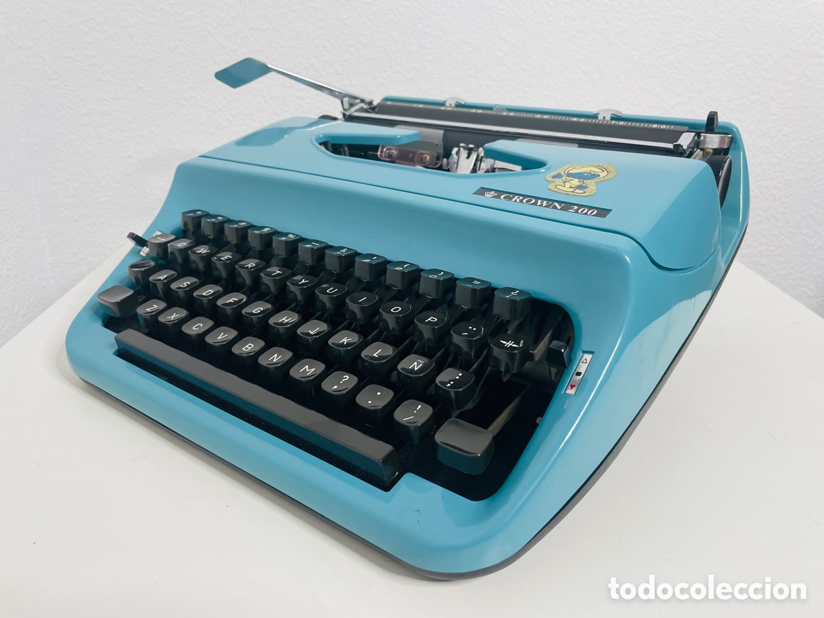 Antig&uuml;edades: Crown 200 Blue Smurf Typewriter Japan - Foto 4