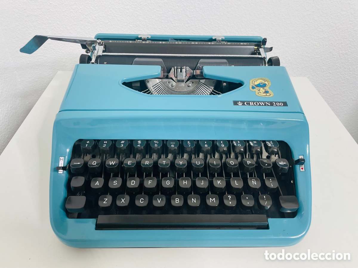 Antig&uuml;edades: Crown 200 Blue Smurf Typewriter Japan - Foto 5