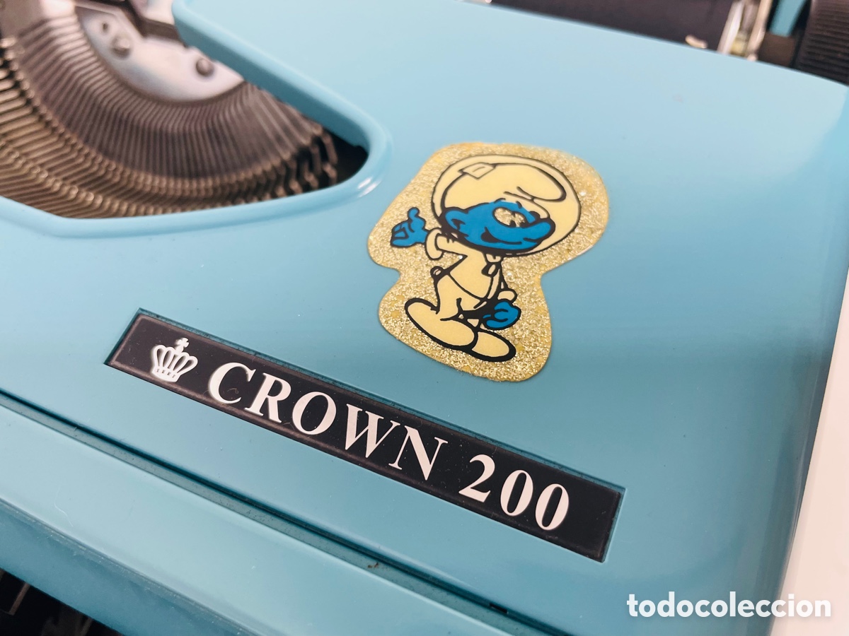 Antig&uuml;edades: Crown 200 Blue Smurf Typewriter Japan - Foto 8