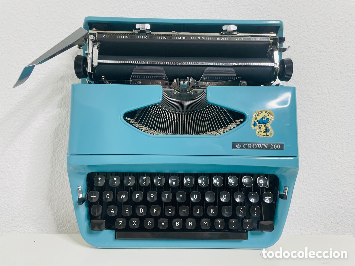 Antig&uuml;edades: Crown 200 Blue Smurf Typewriter Japan - Foto 15