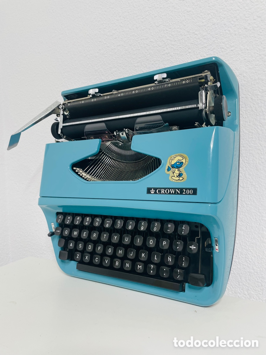 Antig&uuml;edades: Crown 200 Blue Smurf Typewriter Japan - Foto 17