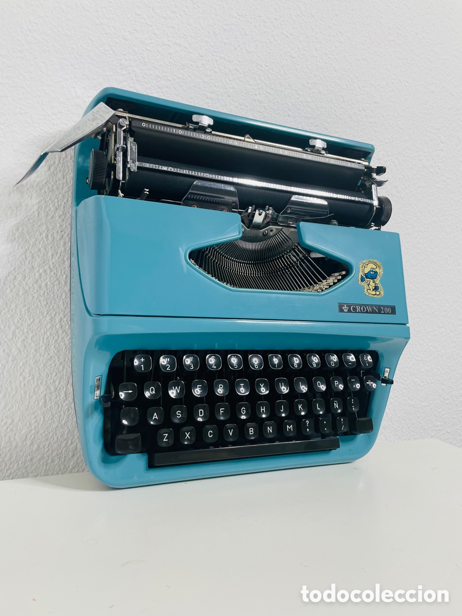 Antig&uuml;edades: Crown 200 Blue Smurf Typewriter Japan - Foto 18