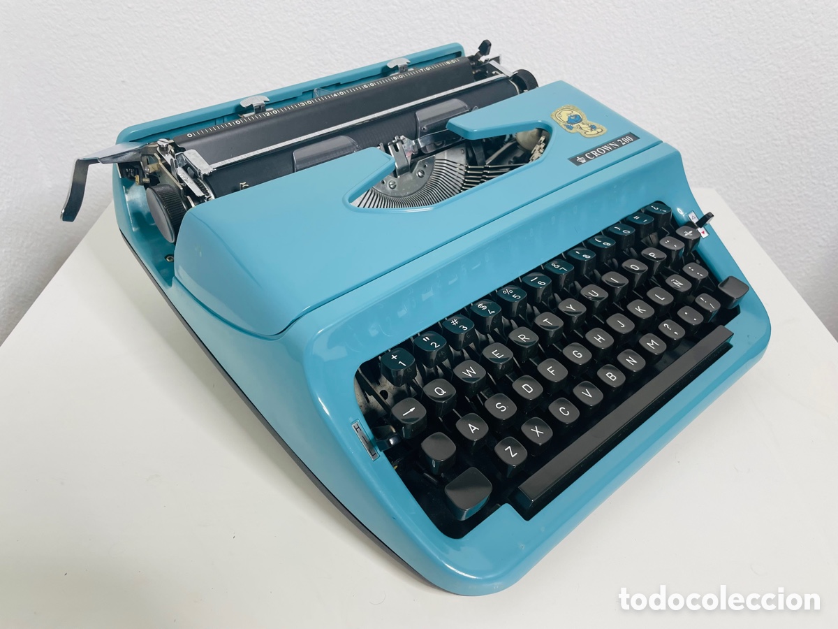 Antig&uuml;edades: Crown 200 Blue Smurf Typewriter Japan - Foto 1