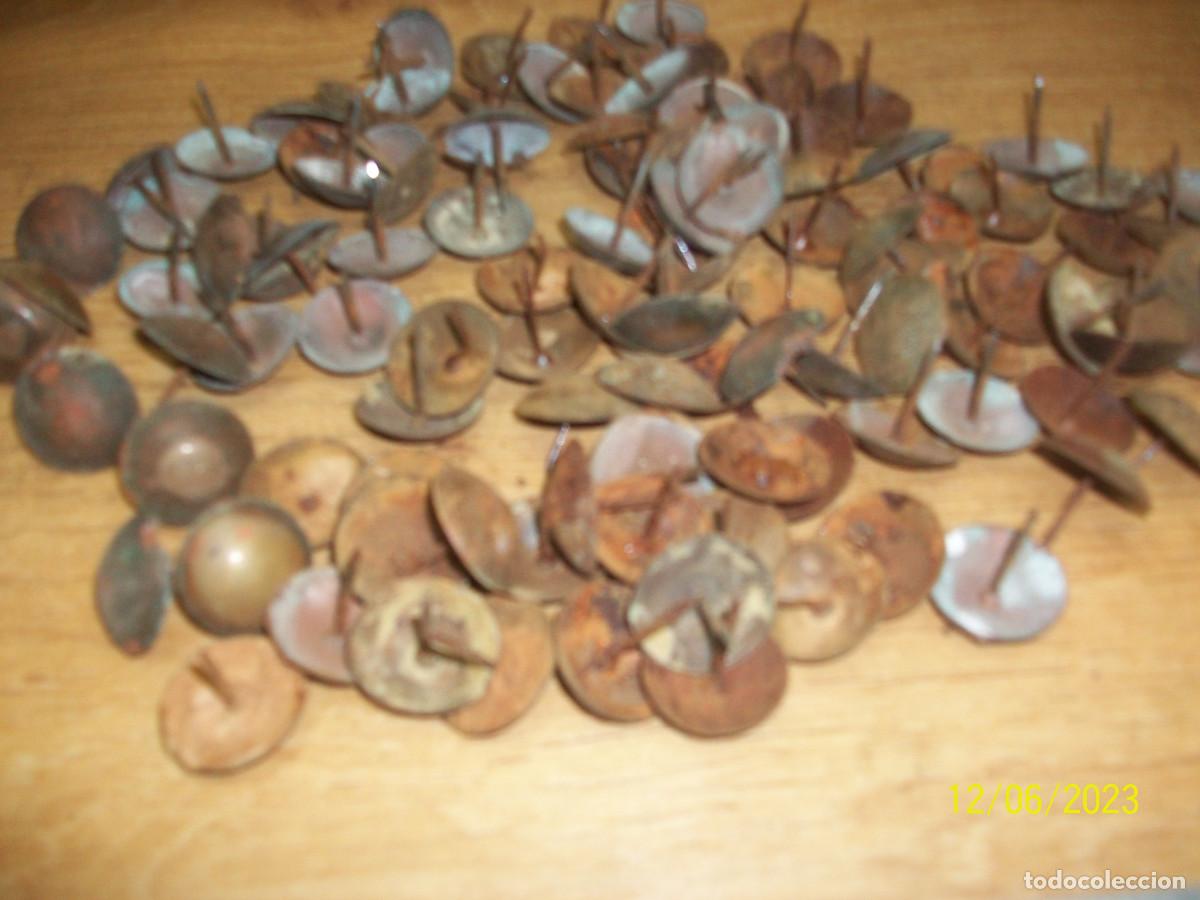 Antig&uuml;edades: LOTE DE 118 CHINCHETAS/CLAVOS DE BRONCE - Foto 5