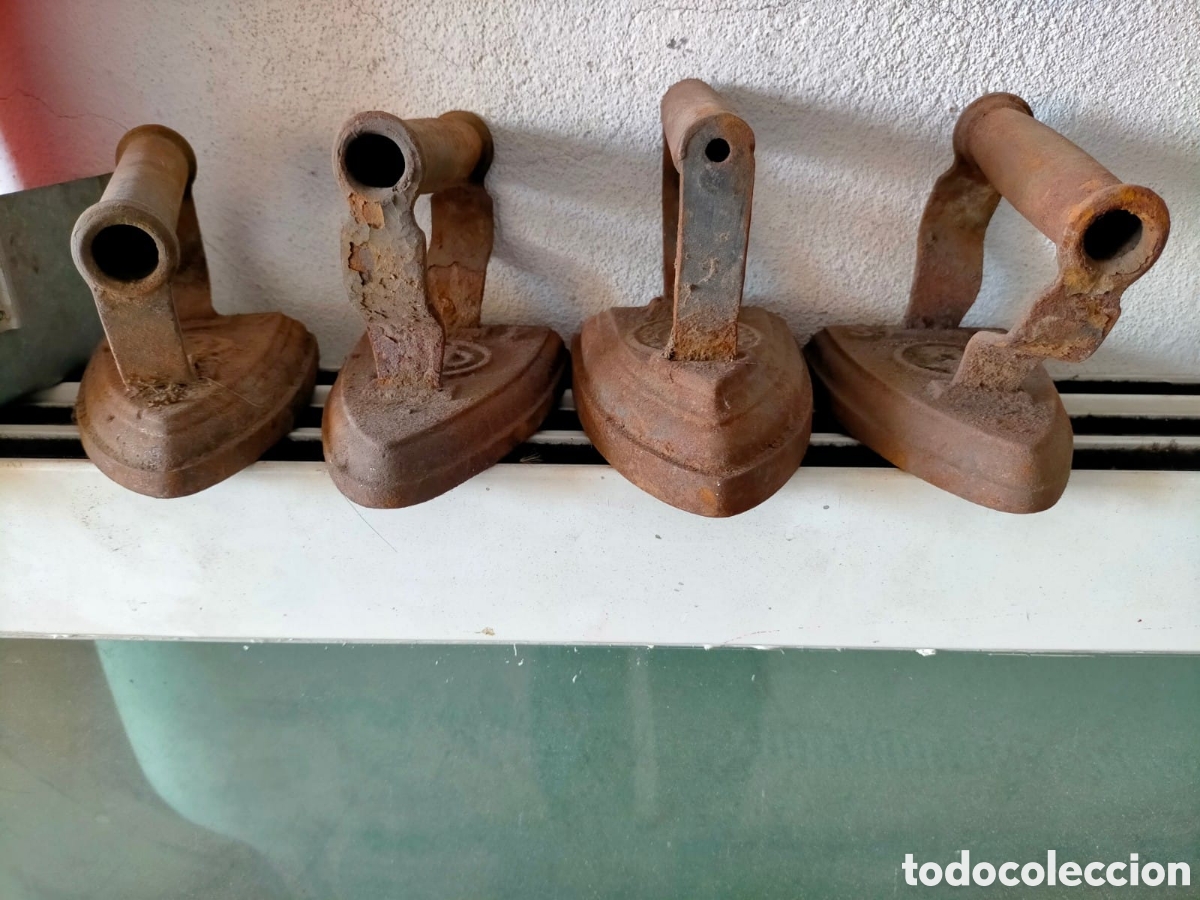 Antig&uuml;edades: LOTE 5 PLANCHAS DE HIERRO JJ - Foto 8
