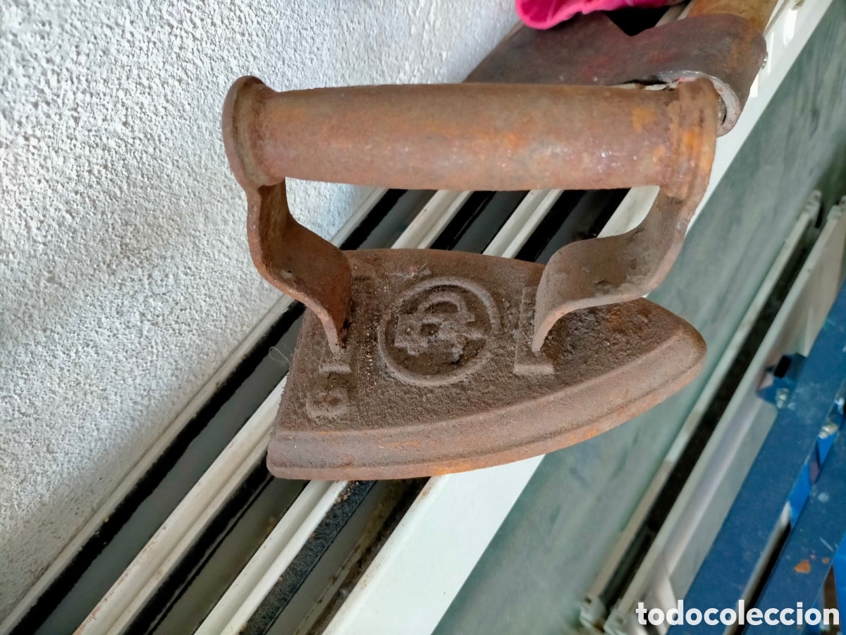 Antig&uuml;edades: LOTE 5 PLANCHAS DE HIERRO JJ - Foto 6