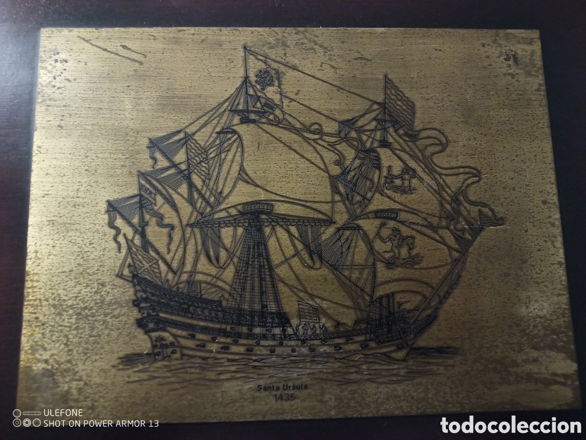 Antig&uuml;edades: Cuadro n&aacute;utico nav&iacute;o Santa &Uacute;rsula - Foto 2
