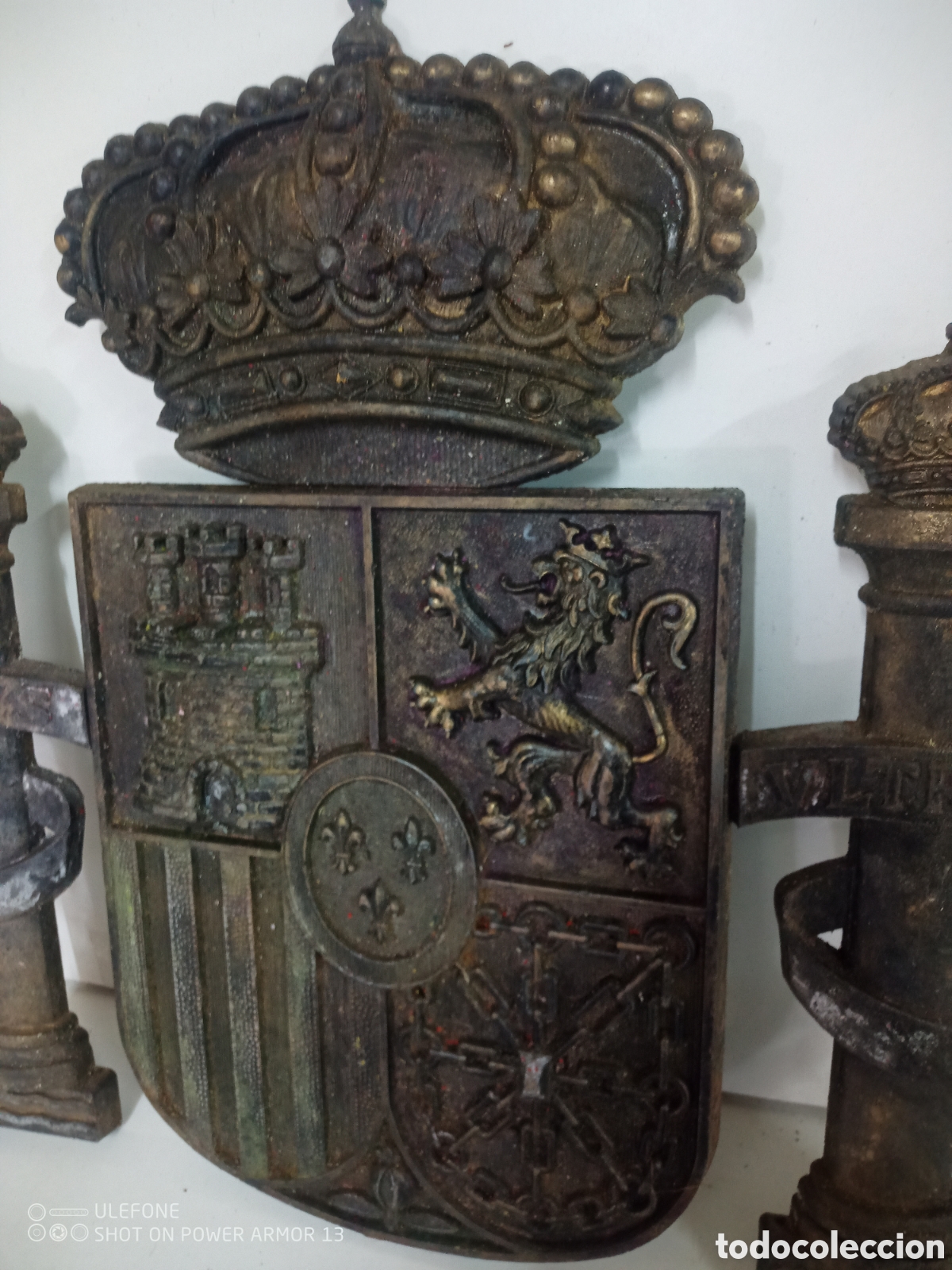 Antig&uuml;edades: Escudo Espa&ntilde;a bronce - Foto 2