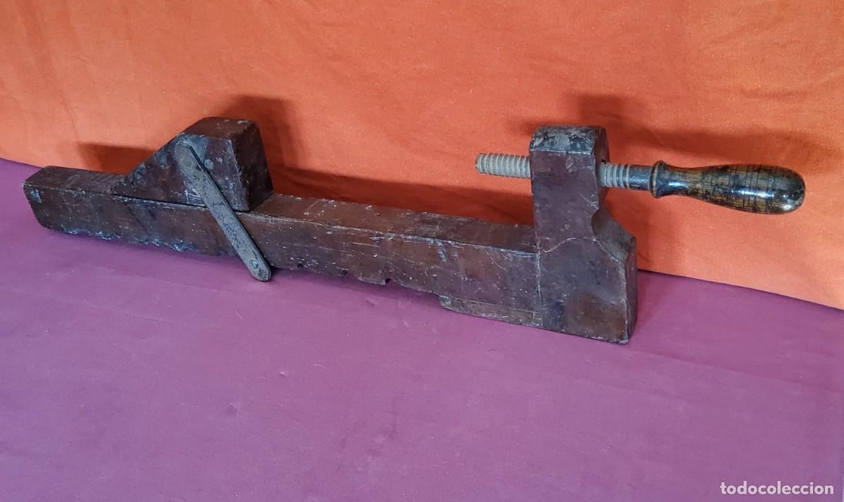 Antig&uuml;edades: ANTIGUO GATO DE CARPINTERO DE MADERA - Foto 3