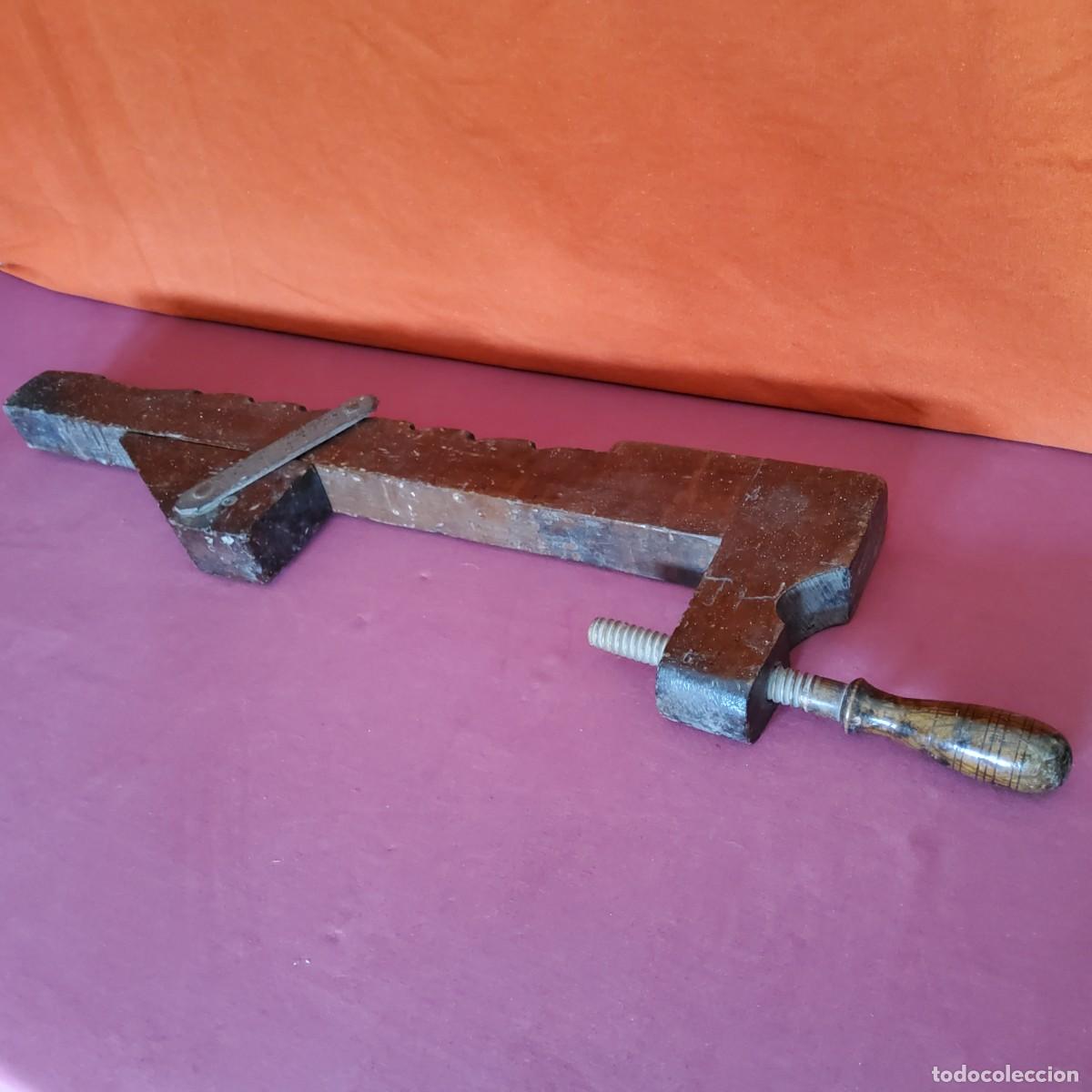 Antig&uuml;edades: ANTIGUO GATO DE CARPINTERO DE MADERA - Foto 4