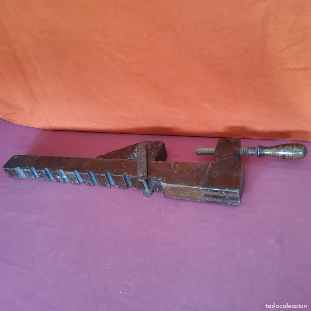 Antig&uuml;edades: ANTIGUO GATO DE CARPINTERO DE MADERA - Foto 6