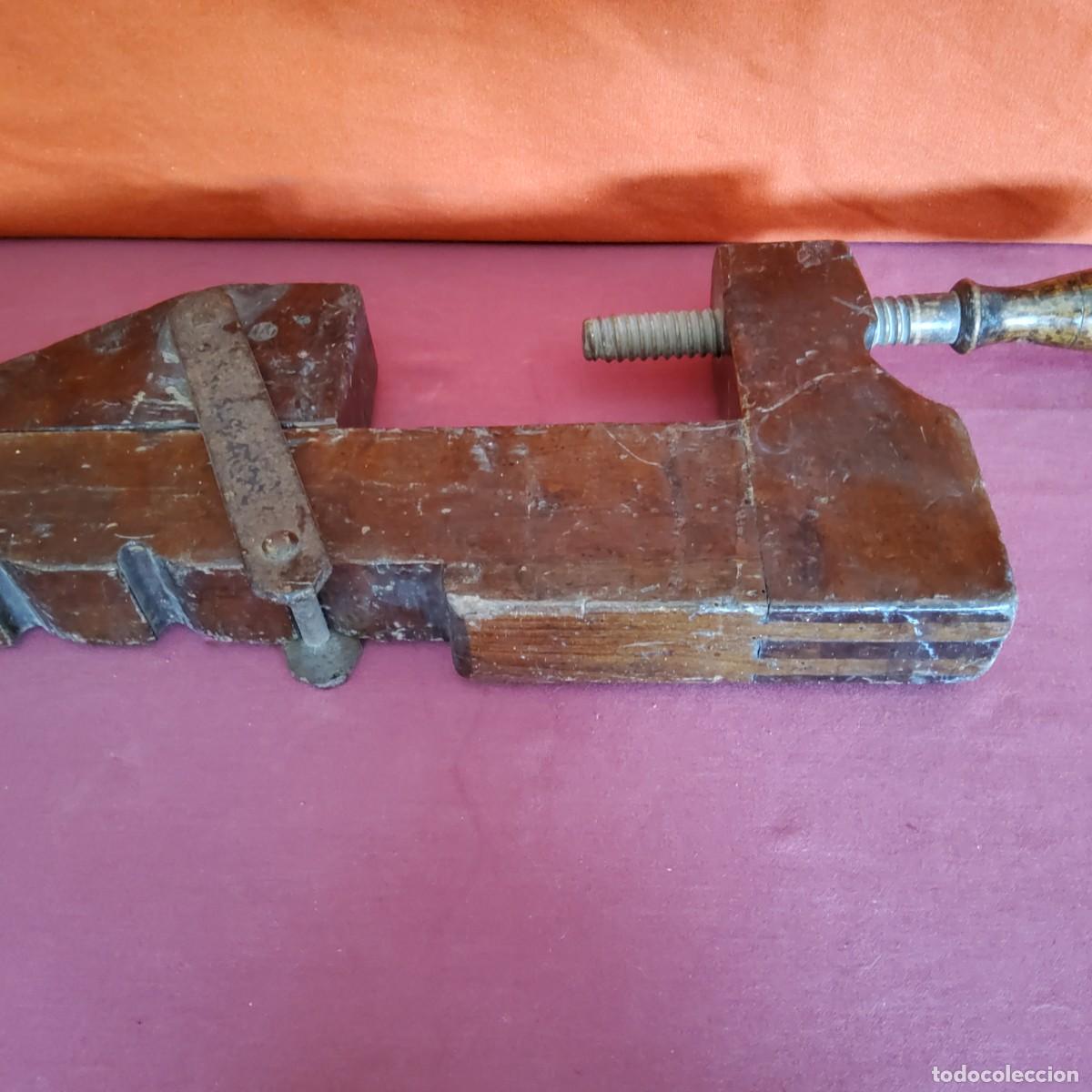 Antig&uuml;edades: ANTIGUO GATO DE CARPINTERO DE MADERA - Foto 7