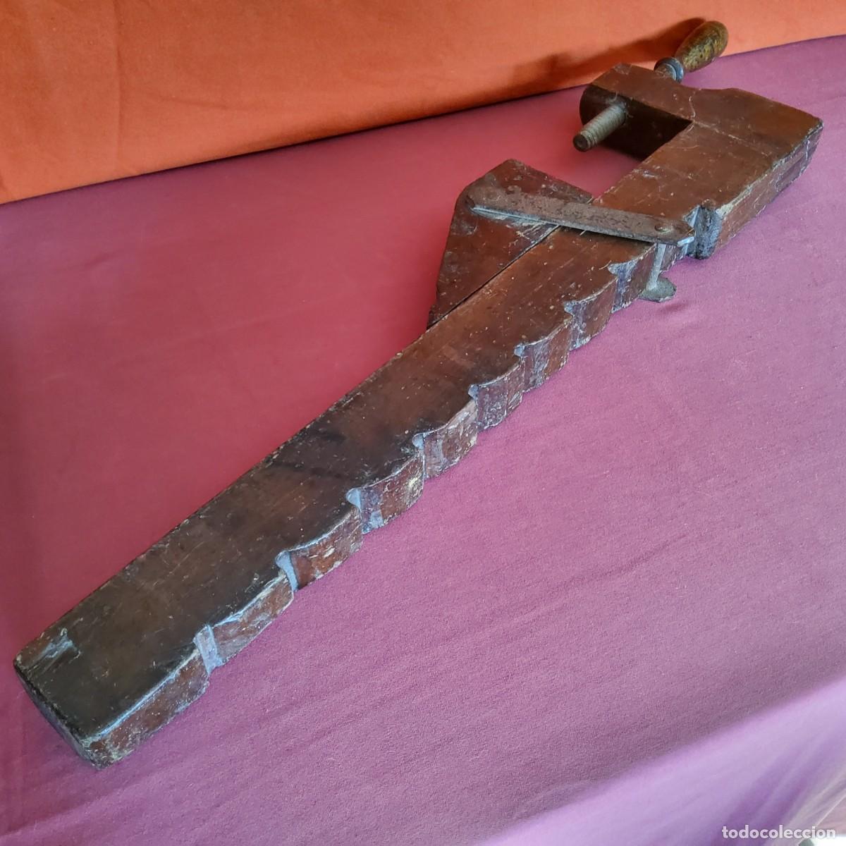 Antig&uuml;edades: ANTIGUO GATO DE CARPINTERO DE MADERA - Foto 8