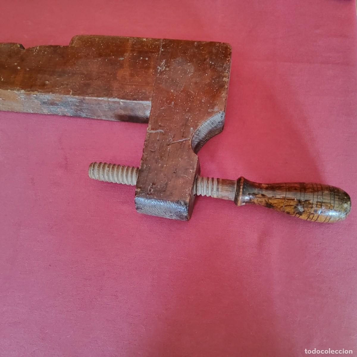 Antig&uuml;edades: ANTIGUO GATO DE CARPINTERO DE MADERA - Foto 10