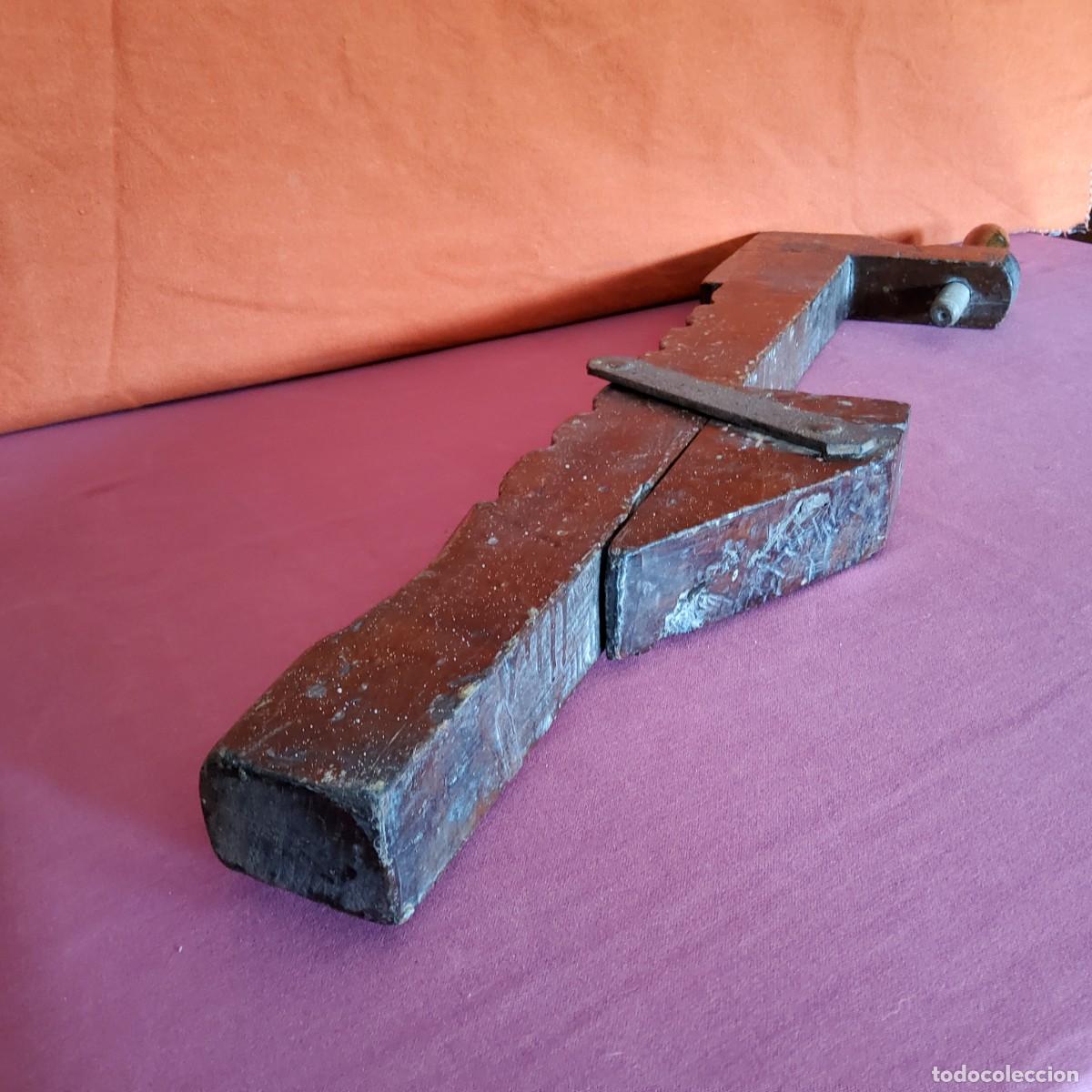 Antig&uuml;edades: ANTIGUO GATO DE CARPINTERO DE MADERA - Foto 11