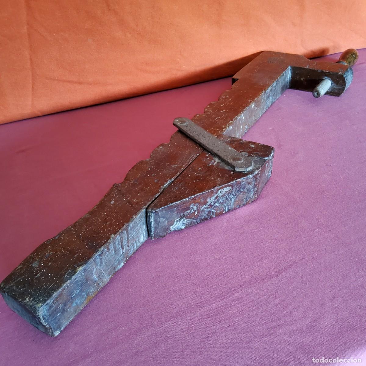 Antig&uuml;edades: ANTIGUO GATO DE CARPINTERO DE MADERA - Foto 12