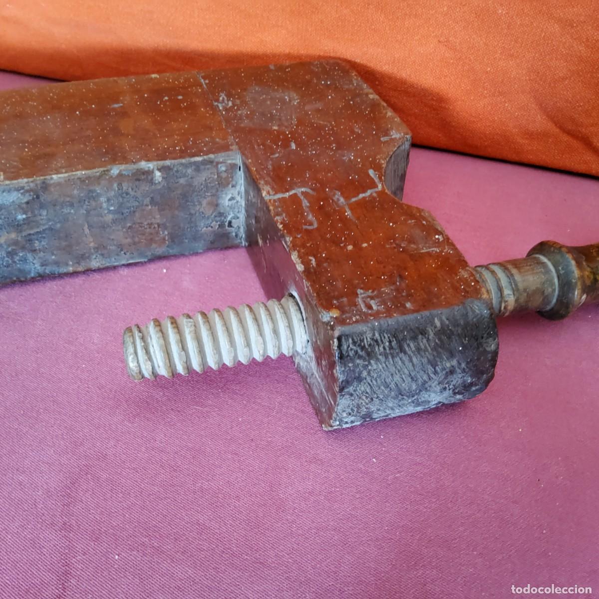 Antig&uuml;edades: ANTIGUO GATO DE CARPINTERO DE MADERA - Foto 13