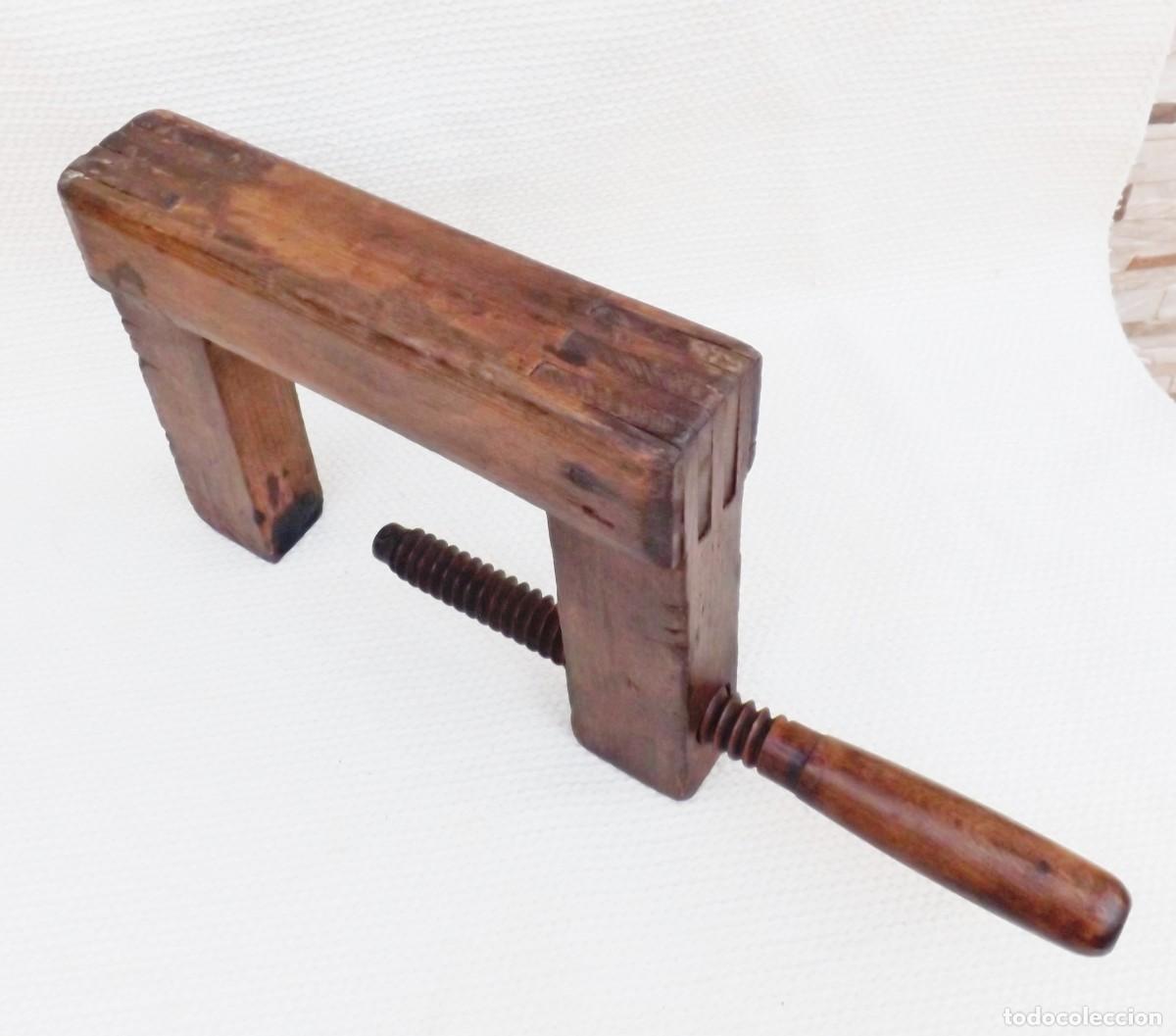 Antig&uuml;edades: ANTIGUO SARGENTO, GATO DE MADERA DE CARPINTERO - Foto 4