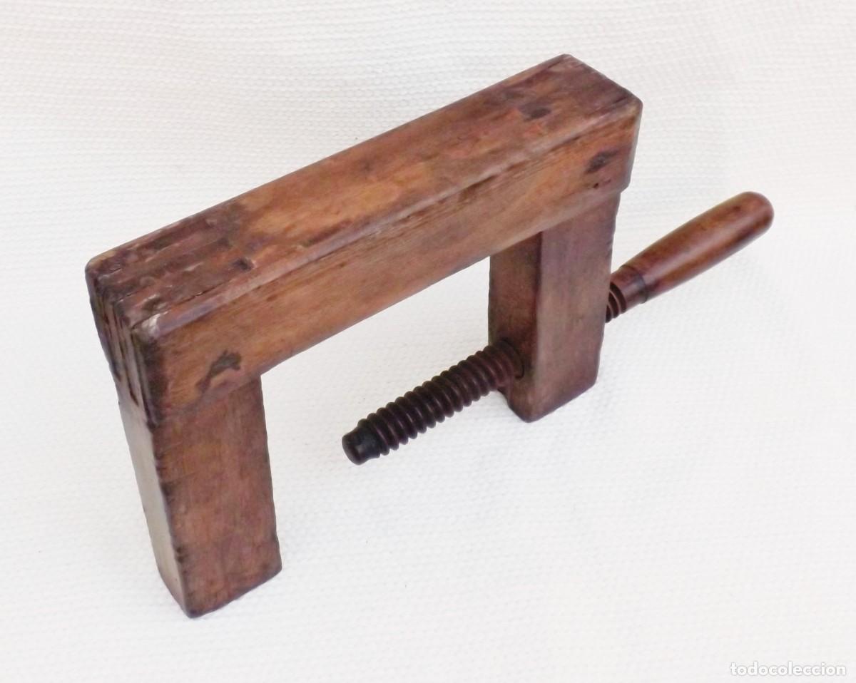 Antig&uuml;edades: ANTIGUO SARGENTO, GATO DE MADERA DE CARPINTERO - Foto 5