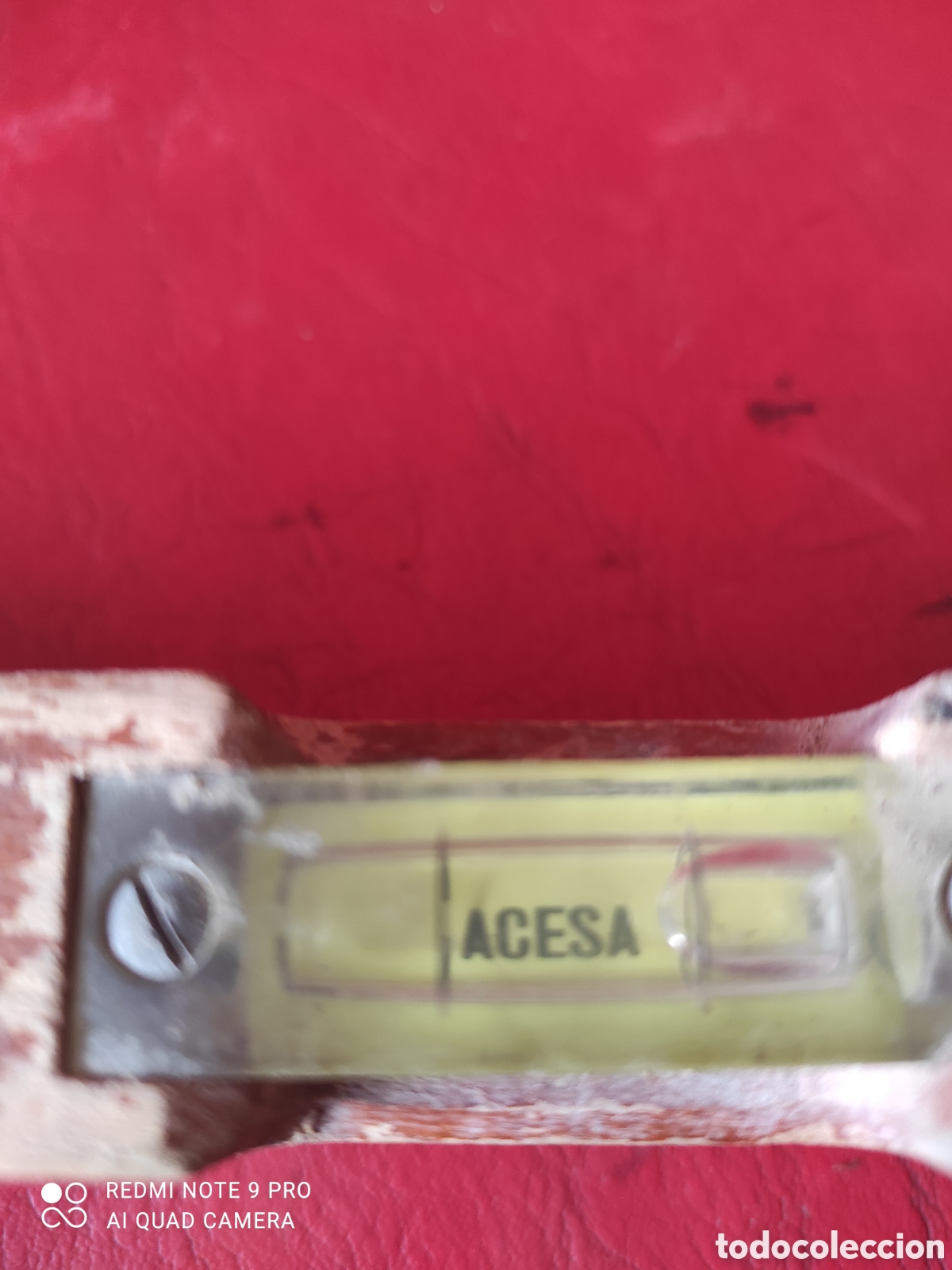 Antig&uuml;edades: Antiguo nivel de madera de la marca ACESA - Foto 4