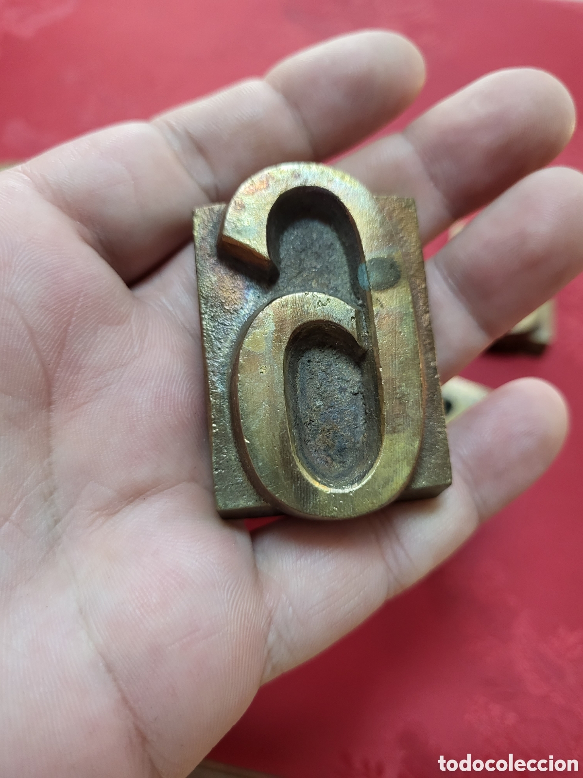 Antig&uuml;edades: ■ LOTE DE NUMERO Y LETRAS PARA IMPRENTA BRONCE. - Foto 10