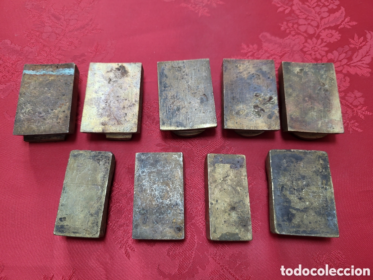 Antig&uuml;edades: ■ LOTE DE NUMERO Y LETRAS PARA IMPRENTA BRONCE. - Foto 11