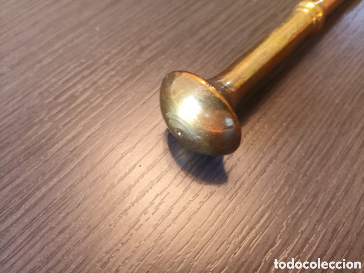 Antig&uuml;edades: Antiguo Mazo / Mano Almirez Bronce - Foto 4