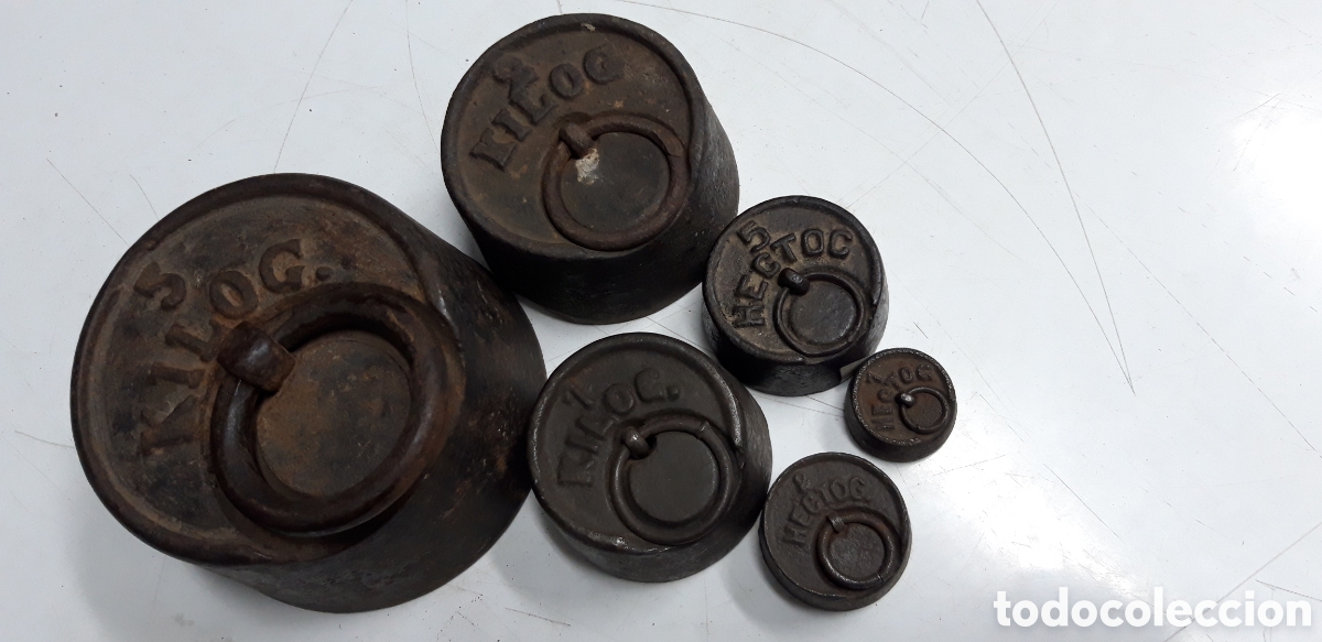 Antig&uuml;edades: Juego de seis pesas. - Foto 4