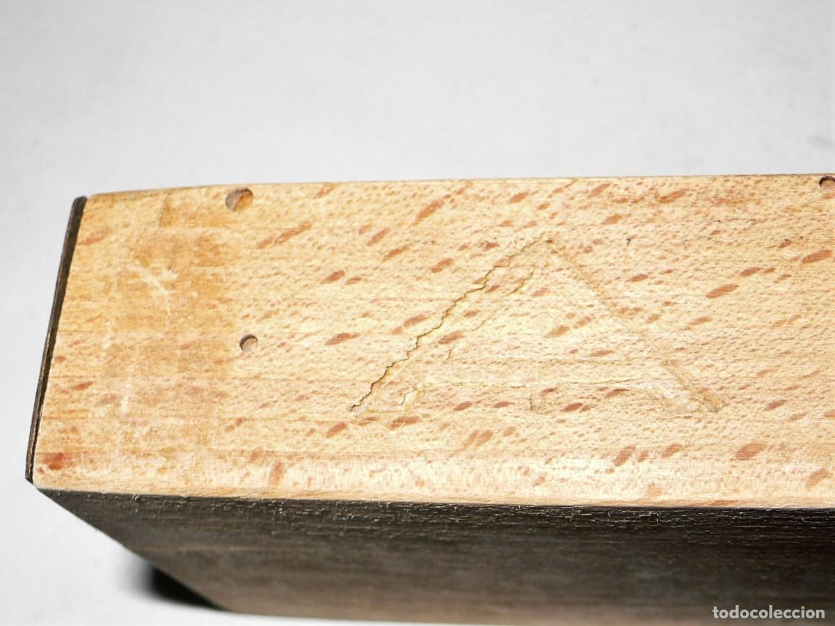 Antig&uuml;edades: ANTIGUO NIVEL DE BURBUJA EN MADERA Y BRONCE - Foto 11
