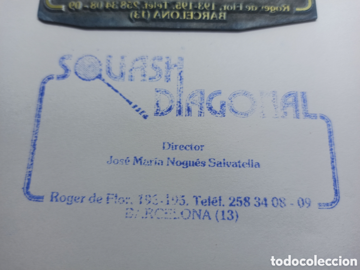 Antig&uuml;edades: Placa troquel Imprenta SQUASH DIAGONAL Roger de Flor BARCELONA - Foto 5